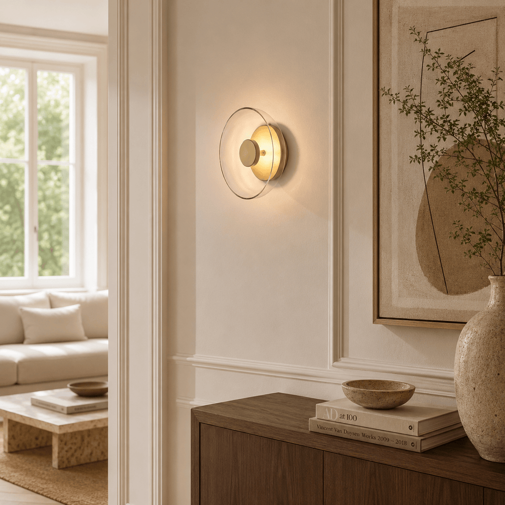 Norven Living Floor Lamps Metal Clear Glass Minimalist