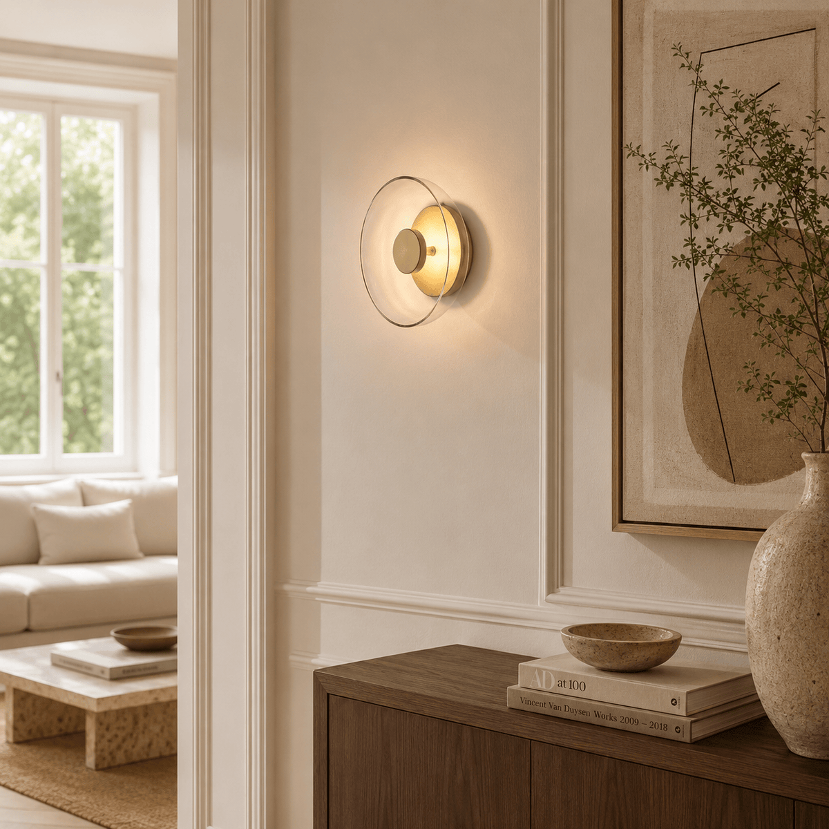 Norven Living Floor Lamps Metal Clear Glass Minimalist