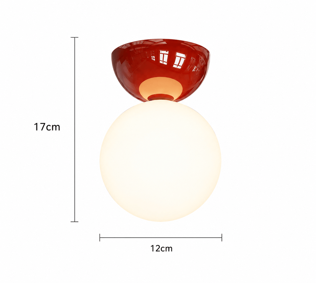 Norven Living Flush Mount Ceiling Light Bauhaus Glass Globe