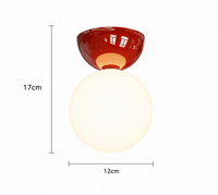 Norven Living Flush Mount Ceiling Light Bauhaus Glass Globe