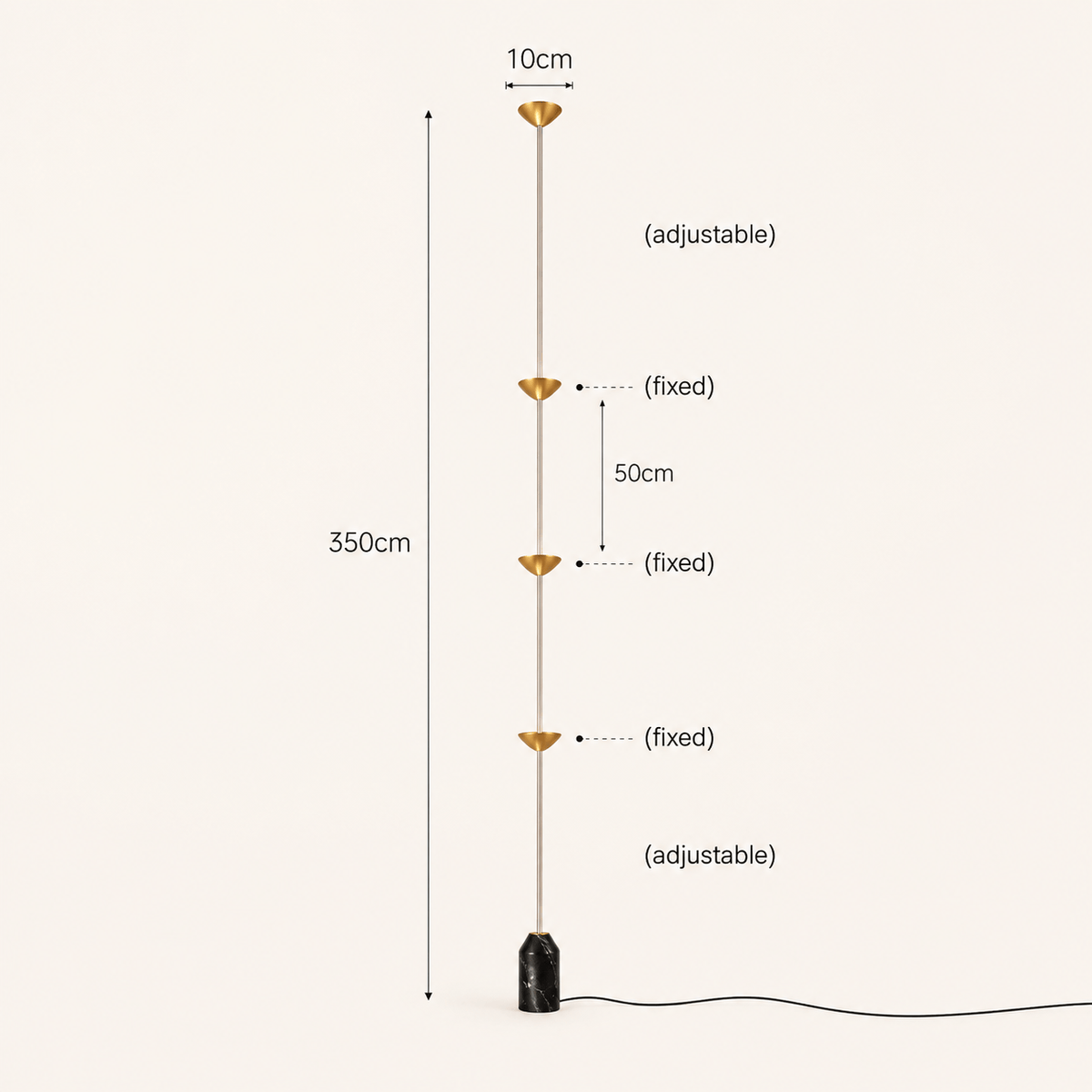 Norven Living Led Floor Lamp Tension