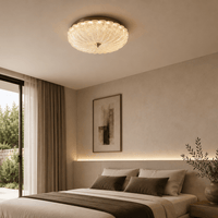 Norven Living Led Flush Ceiling Lights Glass Retro