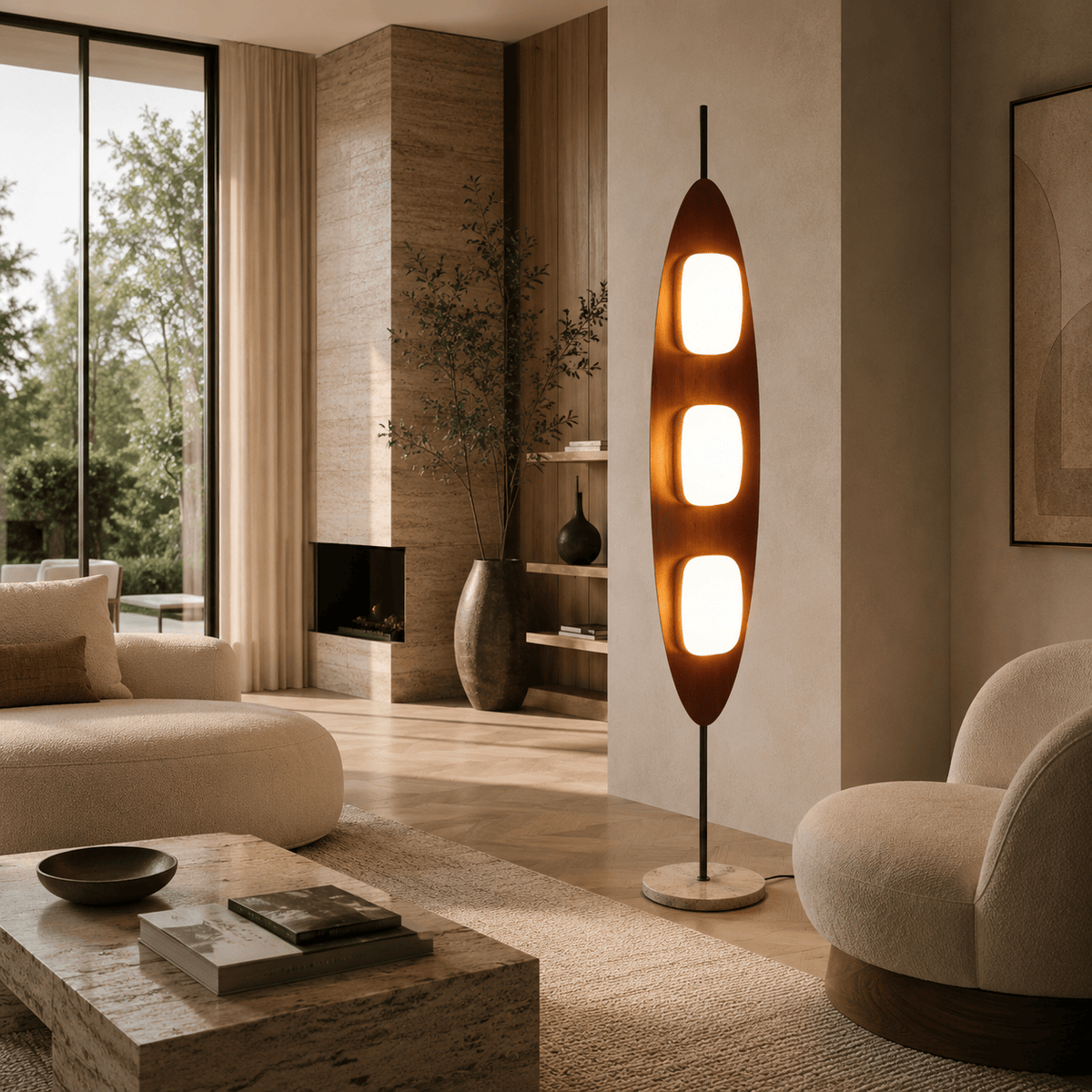 Norven Living Mid Century Modern Floor Lamp Pod