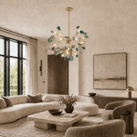Norven Living Modern Chandelier Lighting Agate Tree Branch