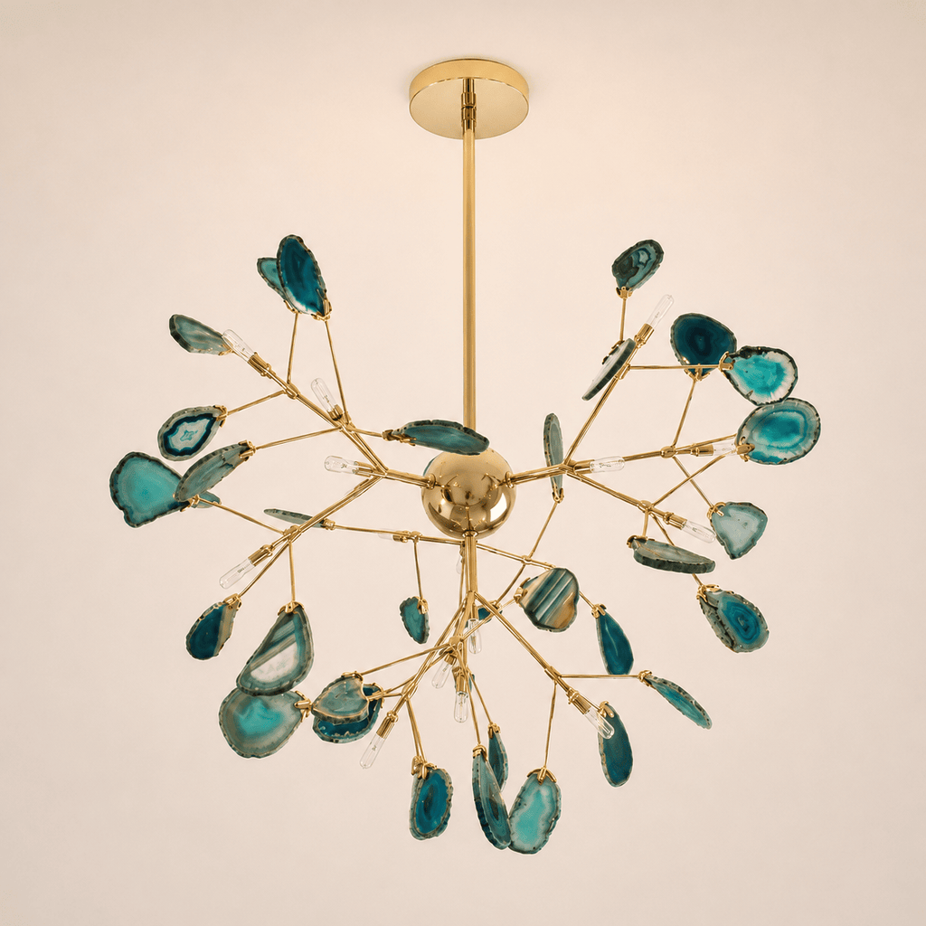 Norven Living Modern Chandelier Lighting Agate Tree Branch