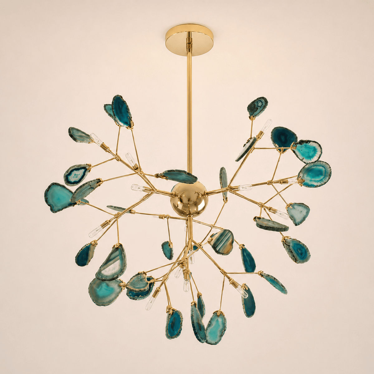 Norven Living Modern Chandelier Lighting Agate Tree Branch