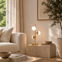 Norven Living Multi-Light Floor Lamp Glass Globe Gold