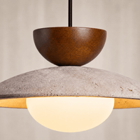 Norven Living Pendant Lights Stone Yellow Travertine Wabi-Sabi