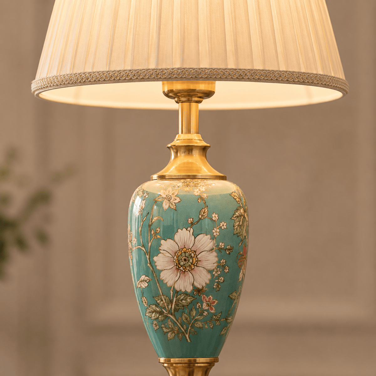 Norven Living Retro Floor Lamp Ceramic