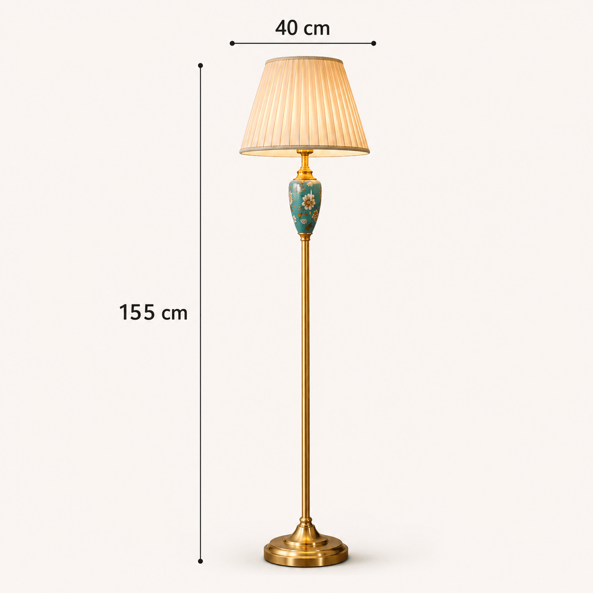 Norven Living Retro Floor Lamp Ceramic
