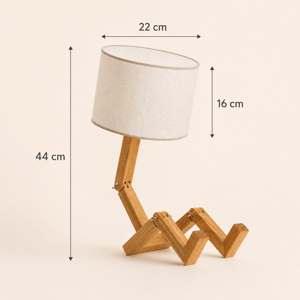Norven Living Solid Wood Figure Table Lamp with Fabric Shade – Arlo