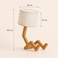 Norven Living Solid Wood Figure Table Lamp with Fabric Shade – Arlo