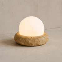 Norven Living Table Lamps Travertine Round