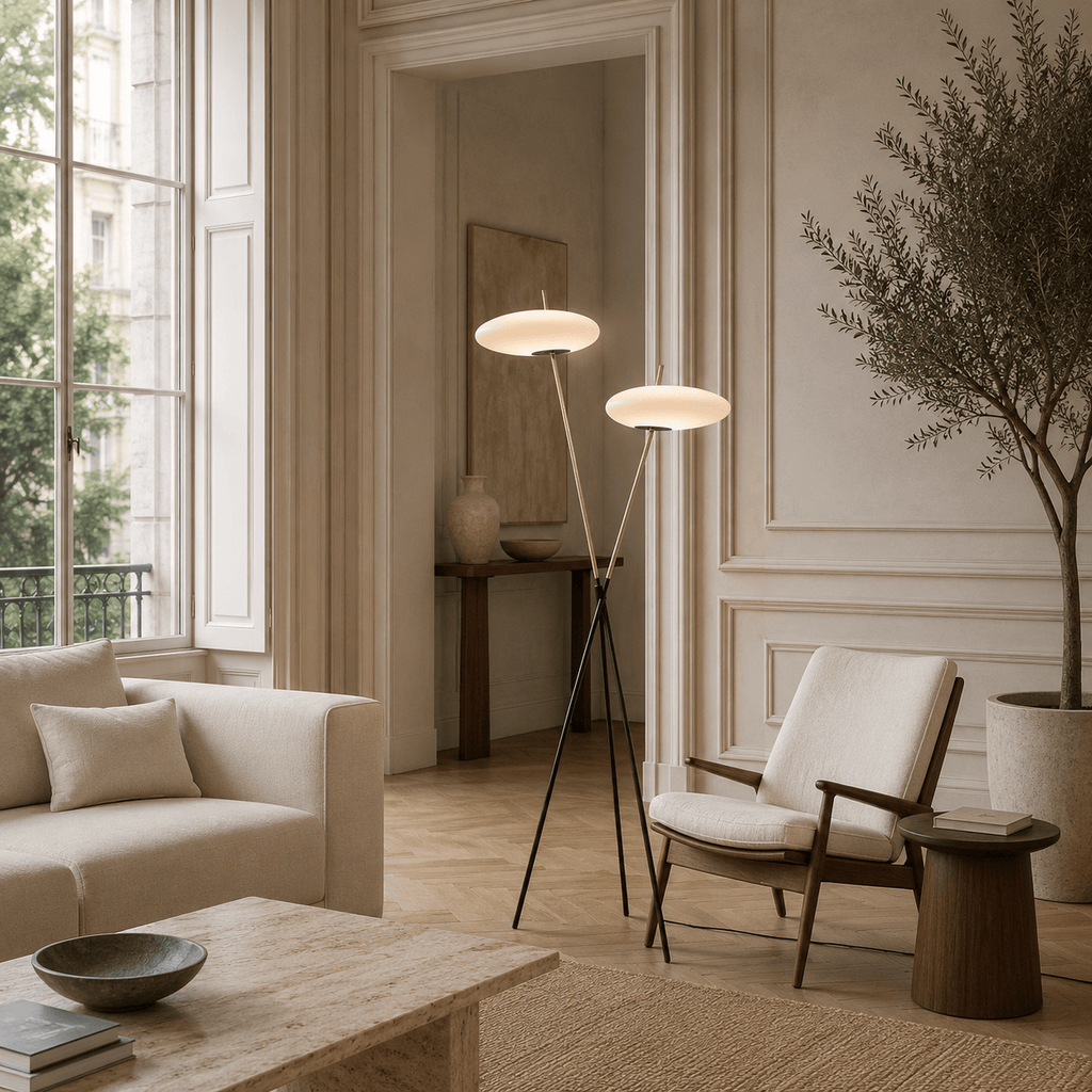 Norven Living Tripod Floor Lamp Modern LED