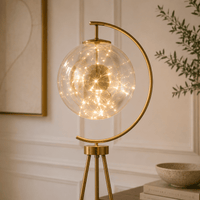 Norven Living Tripod Floor Lamps For Living Room Glass Ball