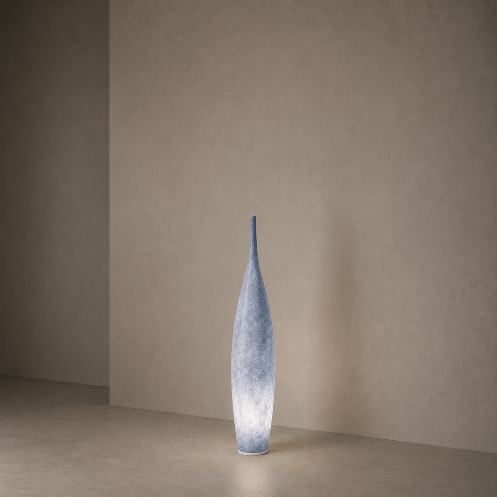 Norven Living Uplighter Floor Lamp Vase Shape Resin