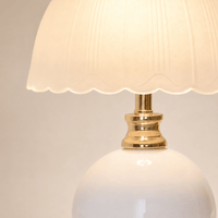 Norven Living USB-Powered Ceramic & Glass LED Bedside Table Lamp – Celeste
