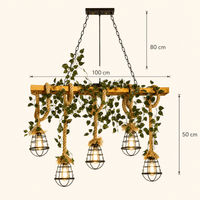 Norven Living Wooden Hemp Rope Chandelier